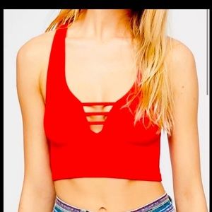 NWT Free People Neon Pink strapped in brami